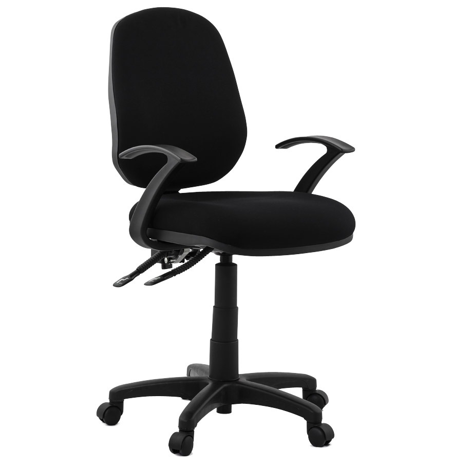 Alterego Bürostuhl TIPI Gestellfarbe Schwarz Sitzfläche Schwarz