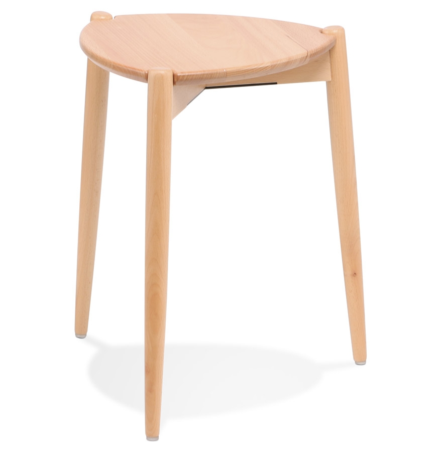 Alterego Hocker PINTADO Gestellfarbe Natur Sitzfläche Natur