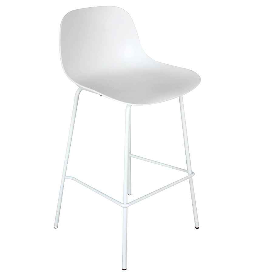 Alterego Barhocker GRANO MINI Sitzfläche Weiß