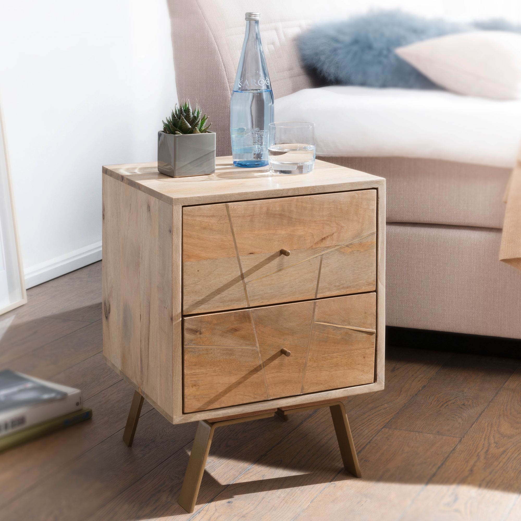 Wohnling nachtkonsole sikar nachttisch boxspringbett nachtkästchen holz massiv
