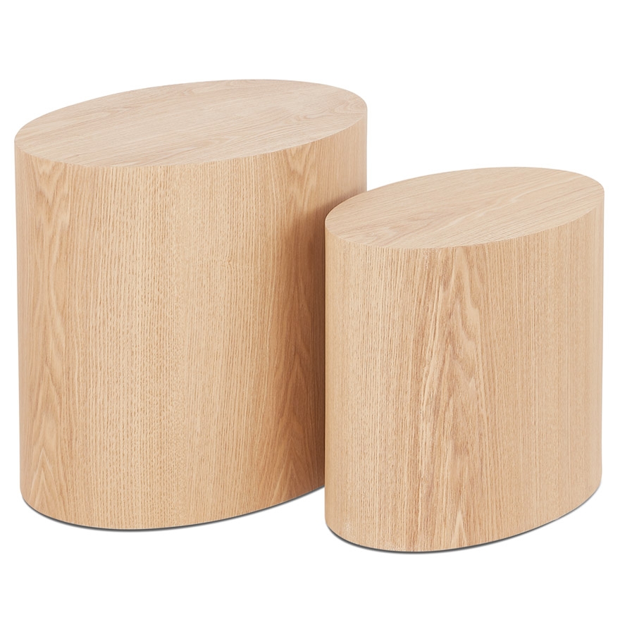Alterego Couchtisch SOKLE Gestellfarbe Natur Tischplatte Natur