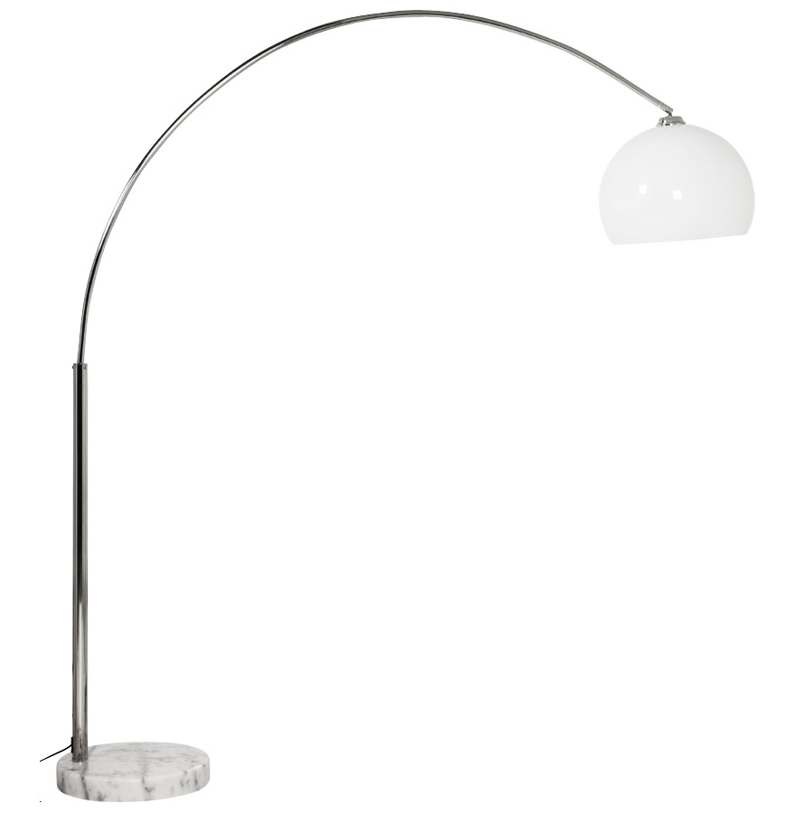 Alterego Stehleuchte BIG BOW Gestellfarbe Chrom Farbe Weiß