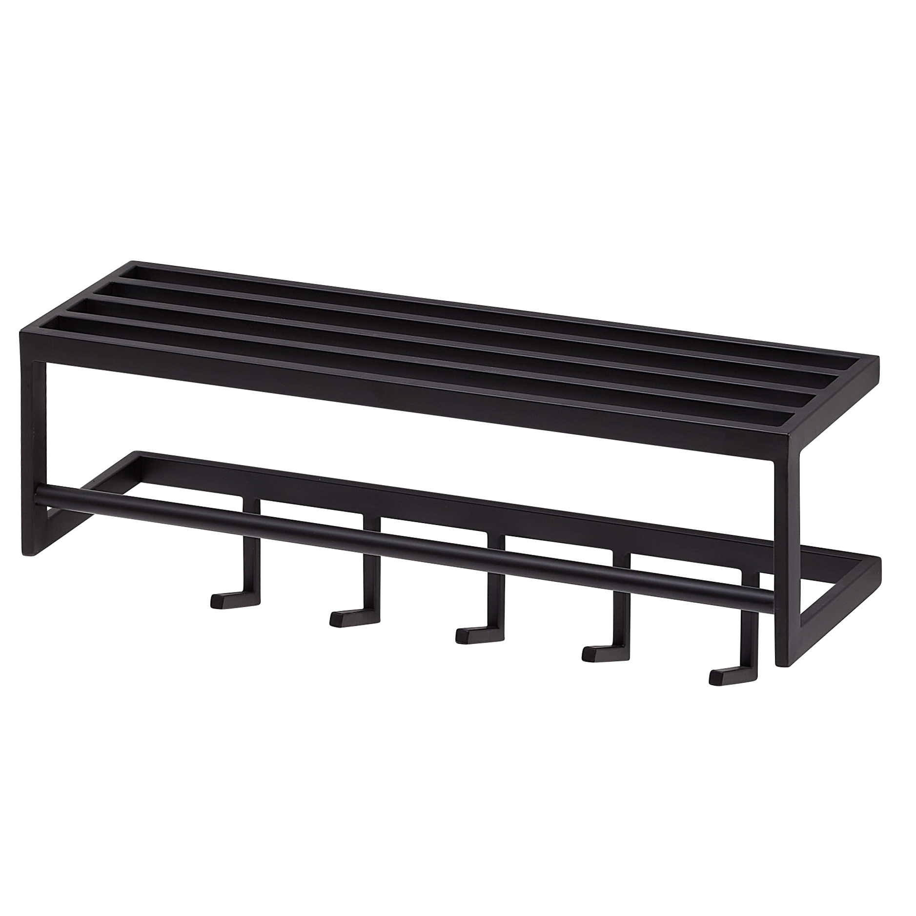 Wohnling wandgarderobe metall 70cm garderobe schwarz flur hakenleiste mit ablage