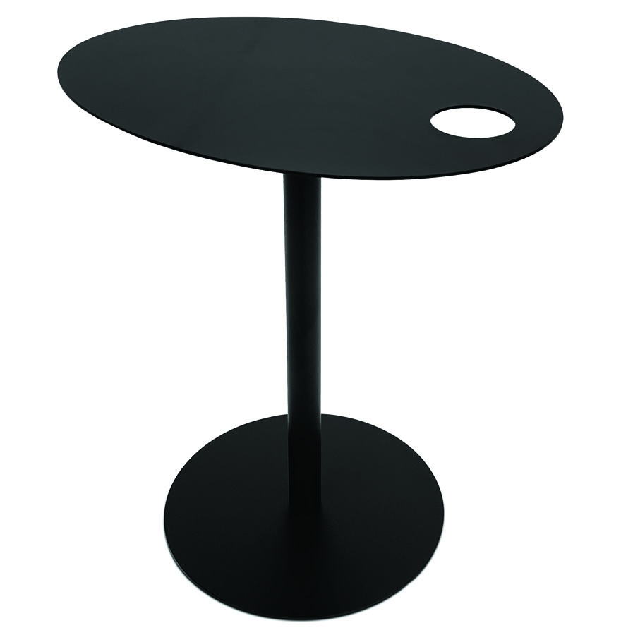Alterego Couchtisch MASA Gestellfarbe Schwarz Tischplatte Schwarz