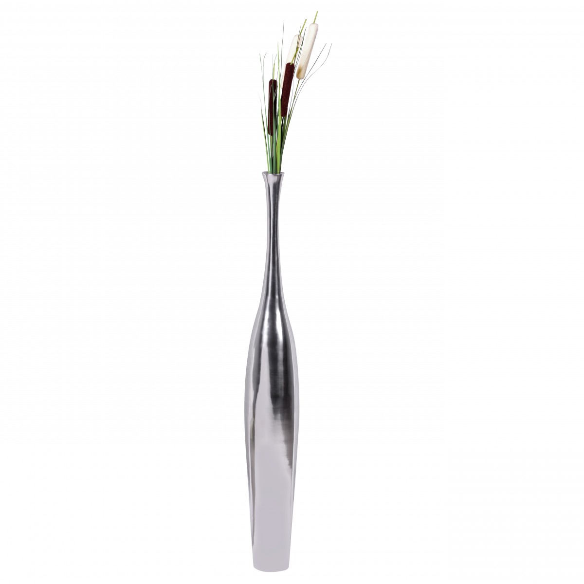 Vase aluminium blumenvase groß modern vasen deko metall silber große dekovase