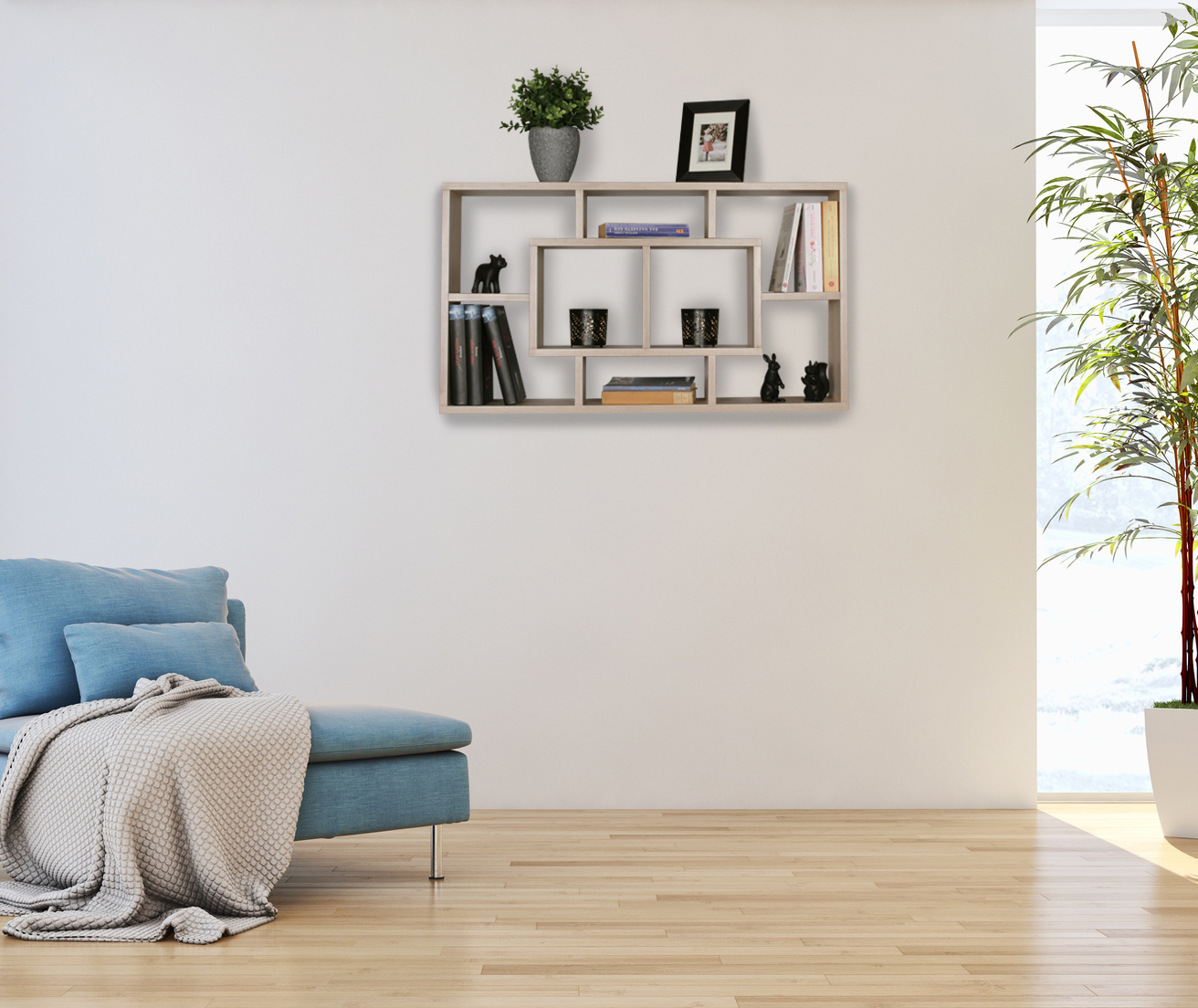 Wandregal paola sonoma mdf-holz hängeregal wandboard holzregal schweberegal