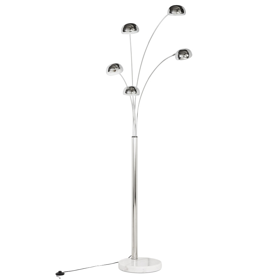Alterego Stehleuchte FIVE BOWS Gestellfarbe Chrom Farbe Chrom