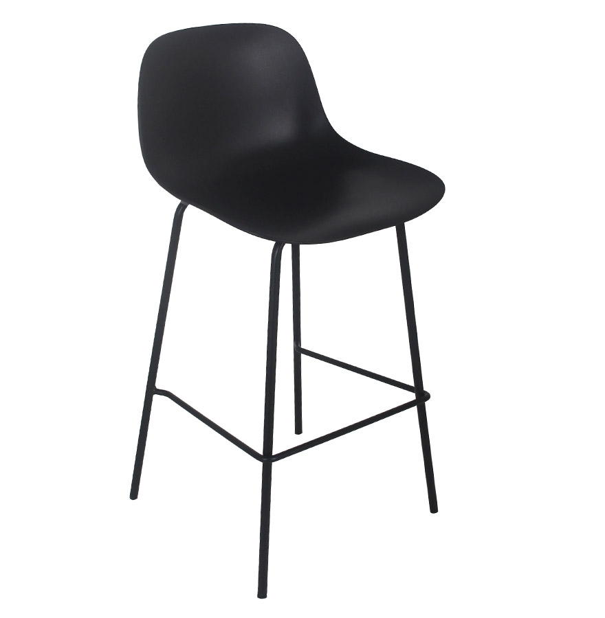 Alterego Barhocker GRANO MINI Sitzfläche Schwarz