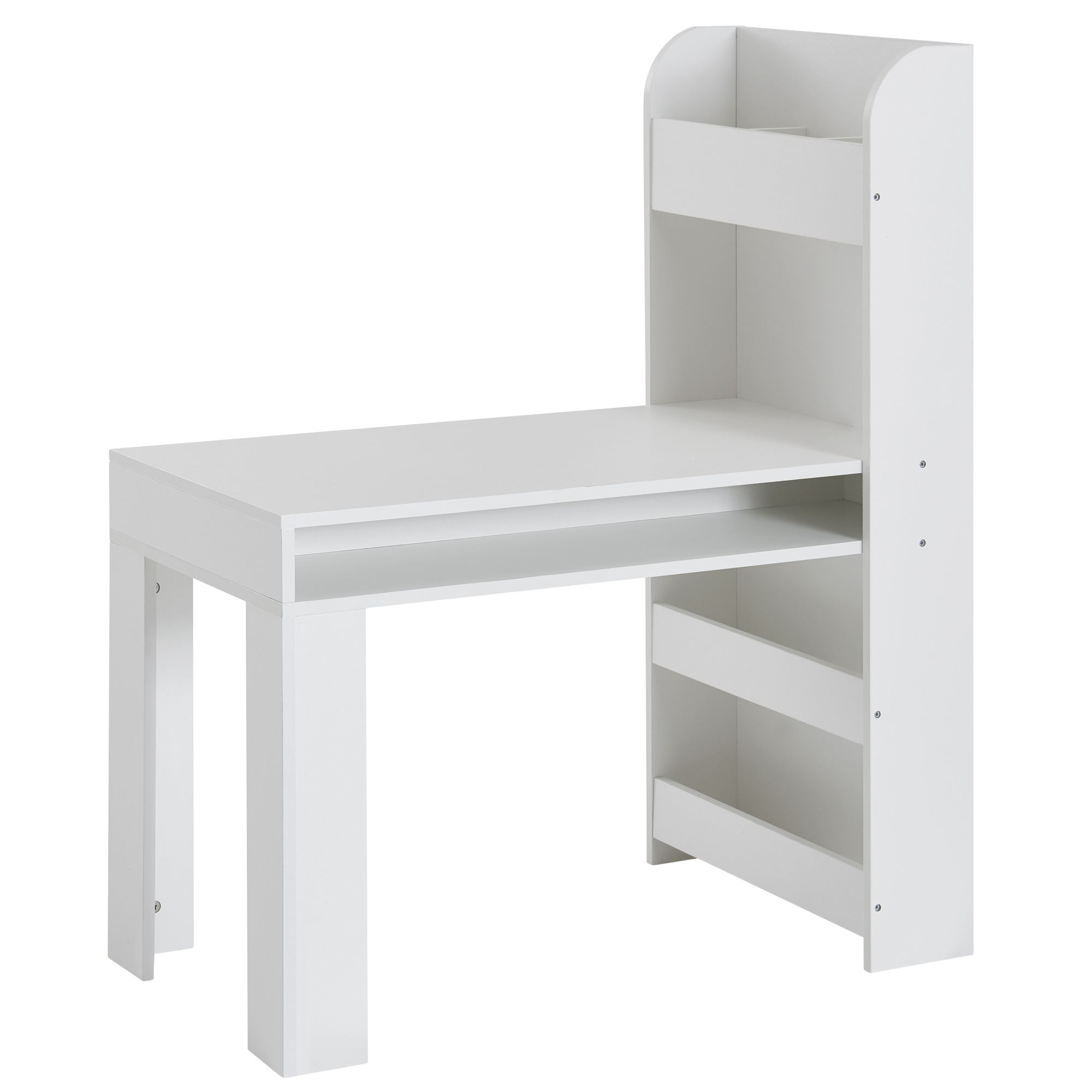 Kinderschreibtisch Weiß Melaminharzbeschichtet | 90x50x110 cm | Moderner Schreibtisch mit Stauraum