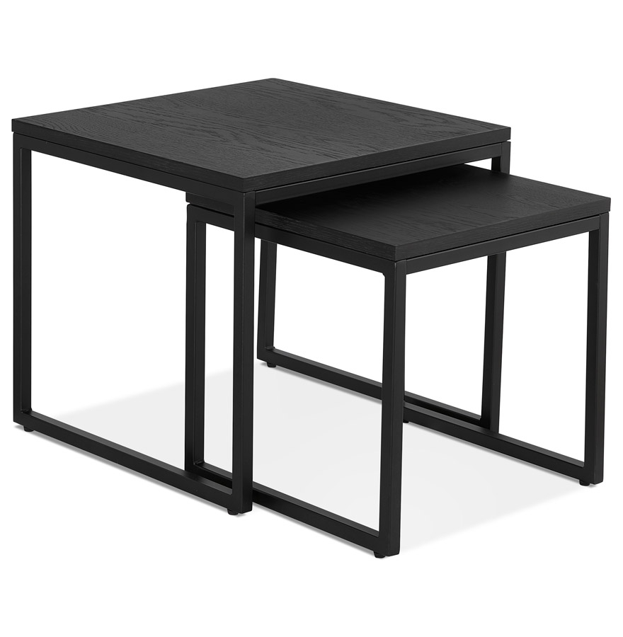 Alterego Couchtisch MOMA Gestellfarbe Schwarz Tischplatte Schwarz
