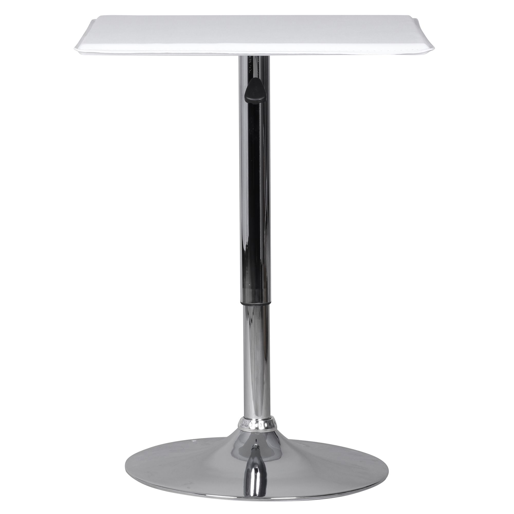 Amstyle stehtisch bartisch bistrotisch 60 x 60cm leder optik weiß