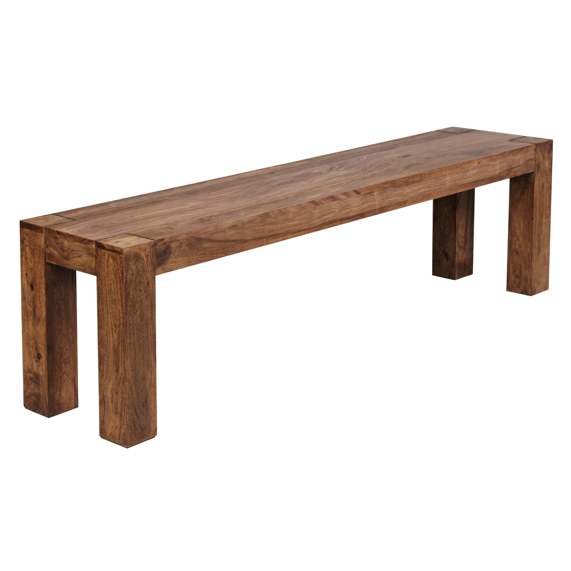Esszimmer Sitzbank MUMBAI Massiv-Holz Sheesham | Farbe Sheesham | 160 x 45 x 35 cm