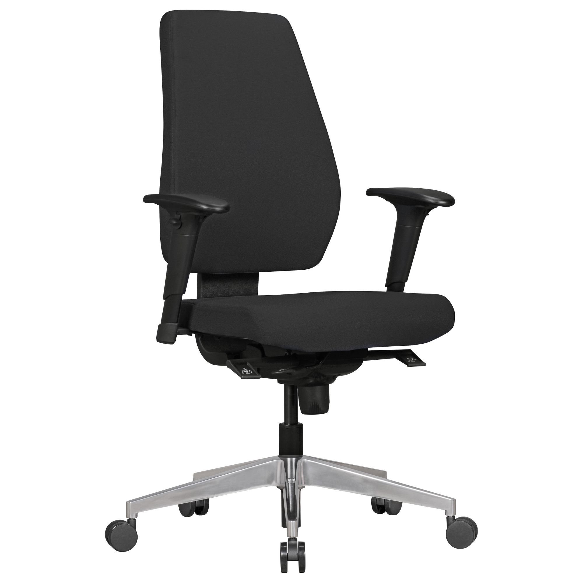 Bürostuhl DARIUS | Stoff Schwarz | Höhe 101-119 cm, Breite 63 cm, Sitztiefe 47 cm