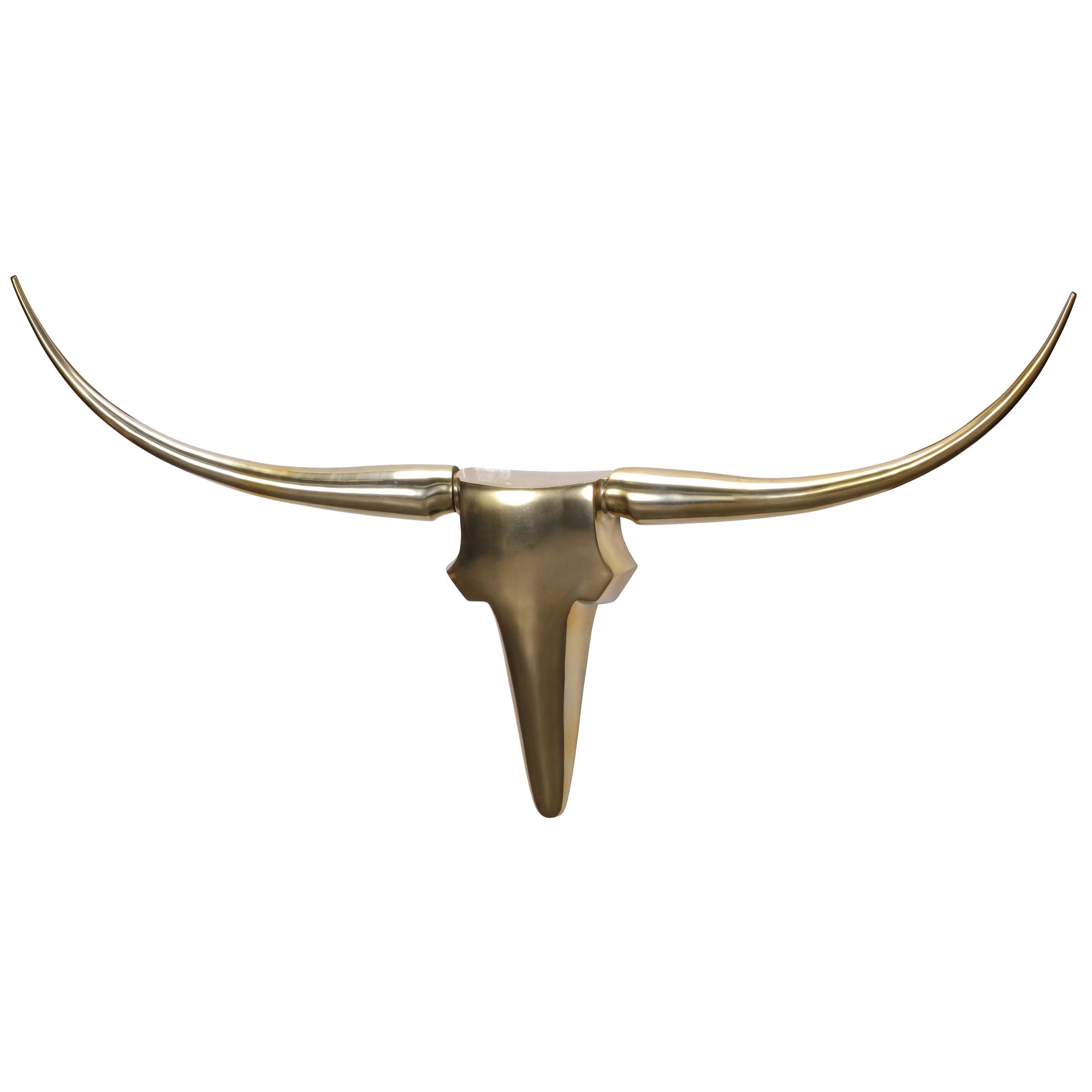 Wohnling deko geweih bull l aluminium deisgn hörner 125 cm wanddekoration