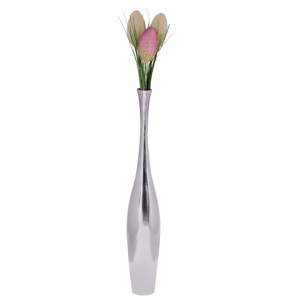 Vase aluminium blumenvase groß modern vasen deko metall silber große dekovase