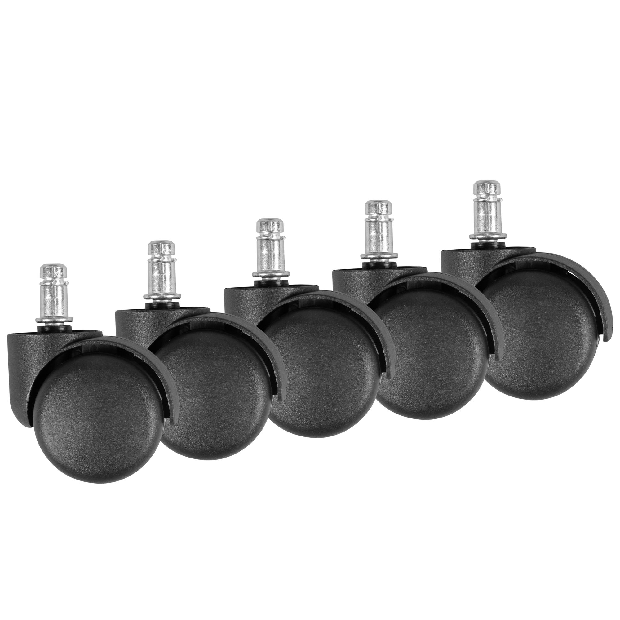 Amstyle 5er set gebremste bürostuhlrollen 50mm für teppichboden weichbodenrollen