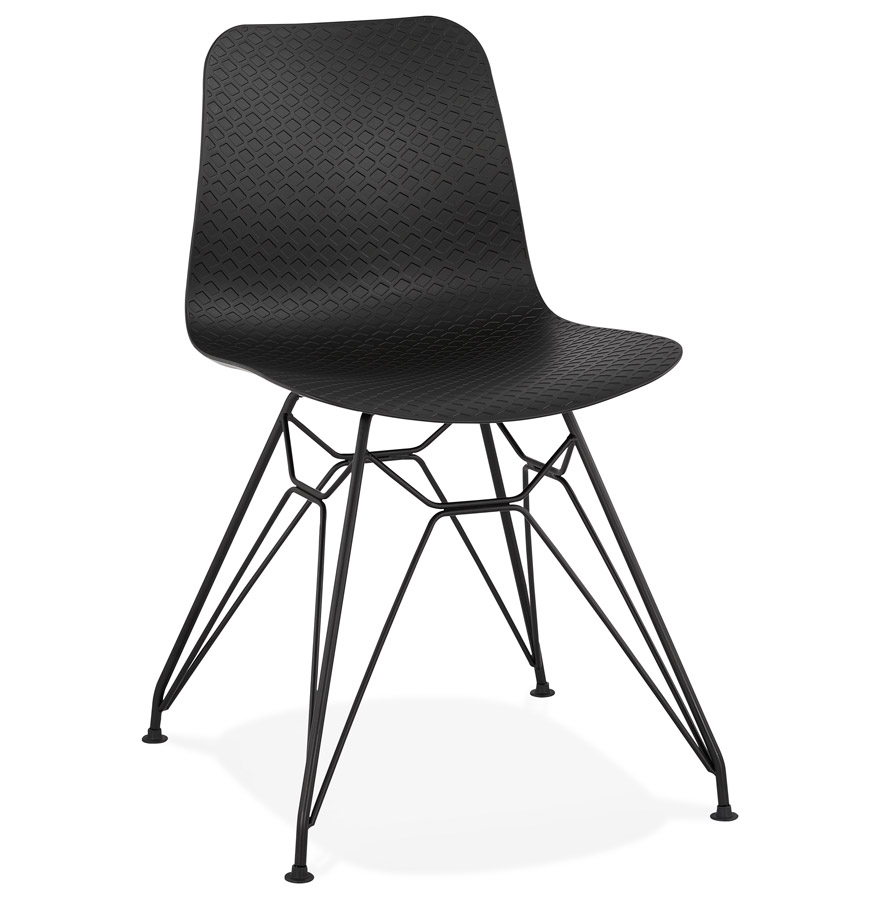Alterego Stuhl GAUDY Gestellfarbe Schwarz Sitzfläche Schwarz