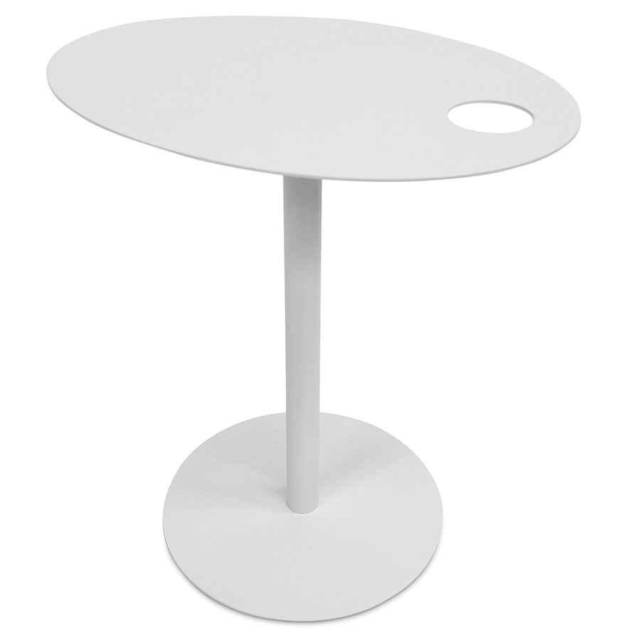 Alterego Couchtisch MASA Gestellfarbe Weiß Tischplatte Weiß