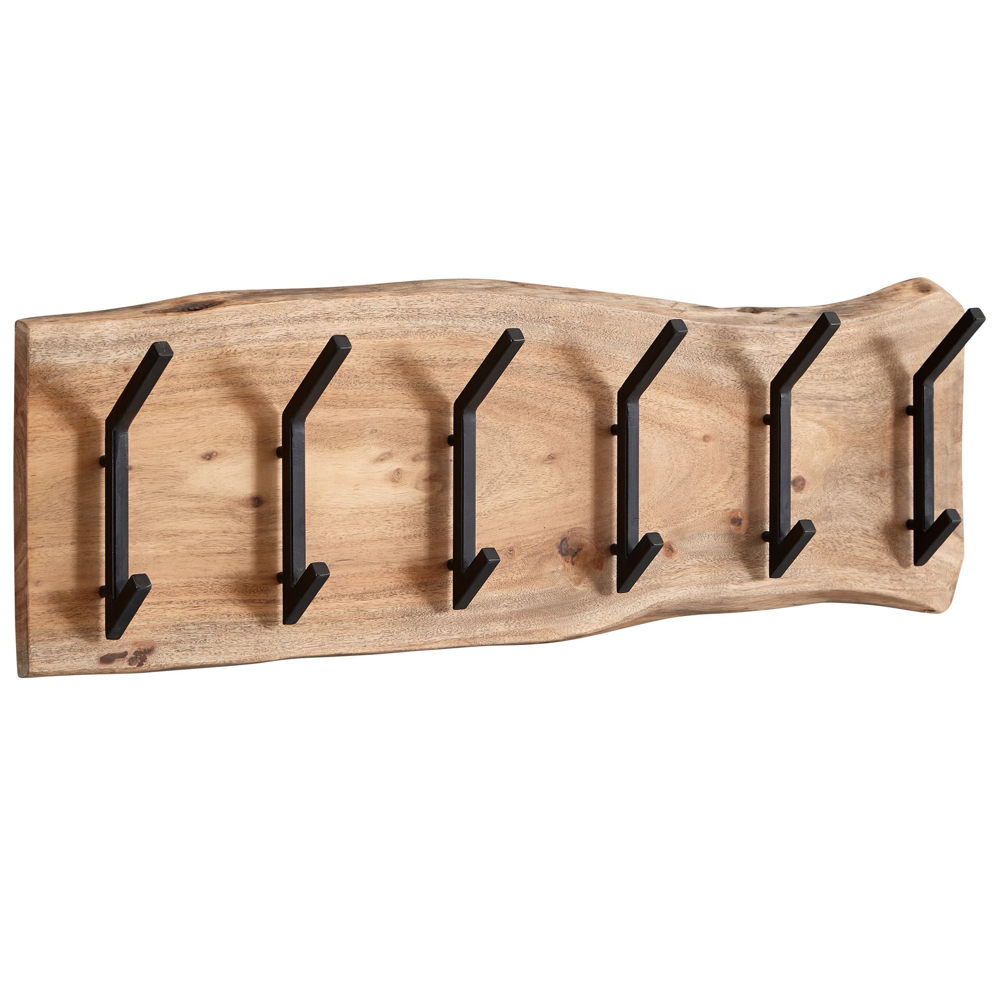 Wohnling wandgarderobe holz metall 100 cm garderobe flur hakenleiste massivholz