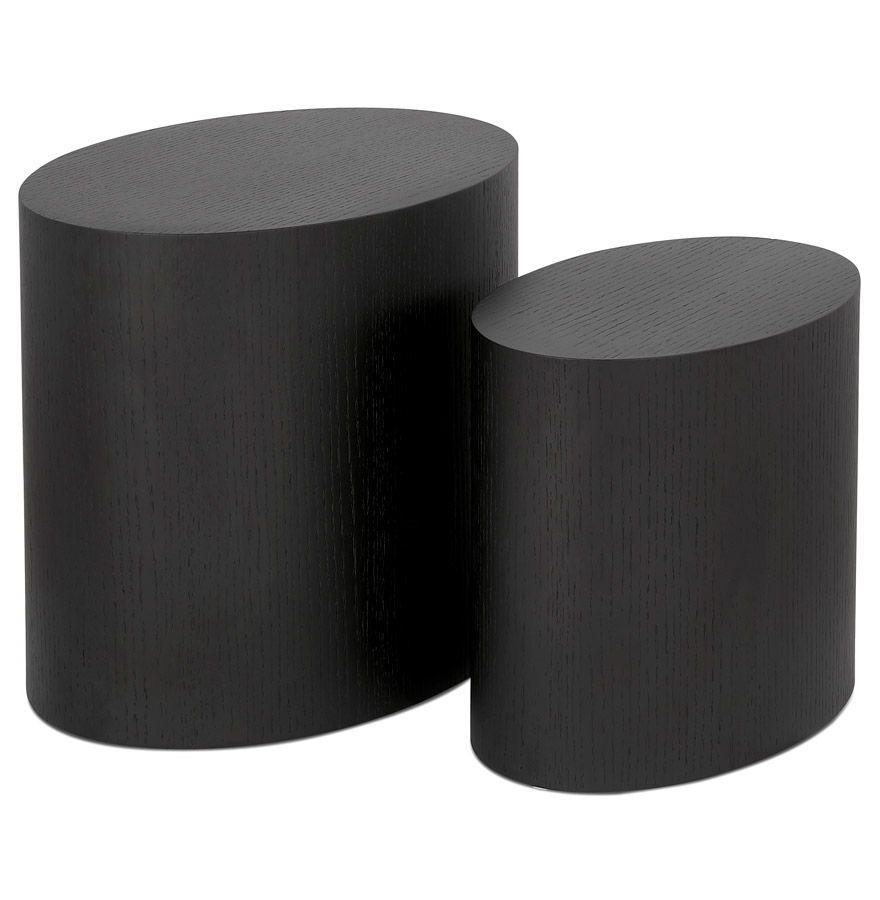 Alterego Couchtisch SOKLE Gestellfarbe Schwarz Tischplatte Schwarz